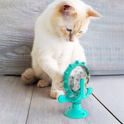 Vantuzlu Zilli İnteraktif Dönebilen Mama Kaplı Renkli Eğlenceli Eğitici Kedi Oyuncağı