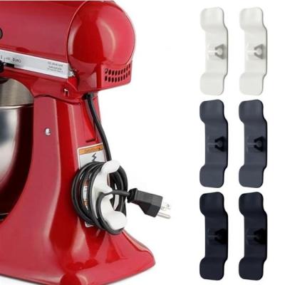6'lı Pratik Kablo Toparlayıcı Yapışkanlı Klips Mutfak Air Fryer Kettle Kahve Tost Makinası