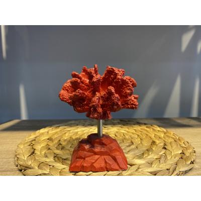 Dekoratif Mercan Biblo - Kırmızı
