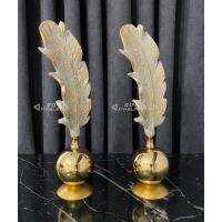 Go ithalat® Dekoratif 2 li Kuş Tüyü Küre Tabanlı Biblo - Gümüş