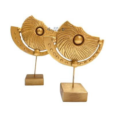 Go ithalat® Dekoratif İkili Viking Kalkanı Biblo - Gold