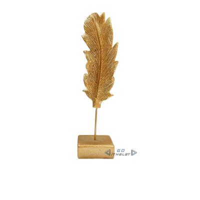 Go ithalat® Dekoratif Kuş Tüyü Biblo - Gold