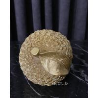 Go ithalat® Dekoratif Modern Hasır Elma Biblo - Altın