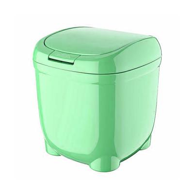 Çöp Kovası Kapaklı Press İt 4 LT - Yeşil
